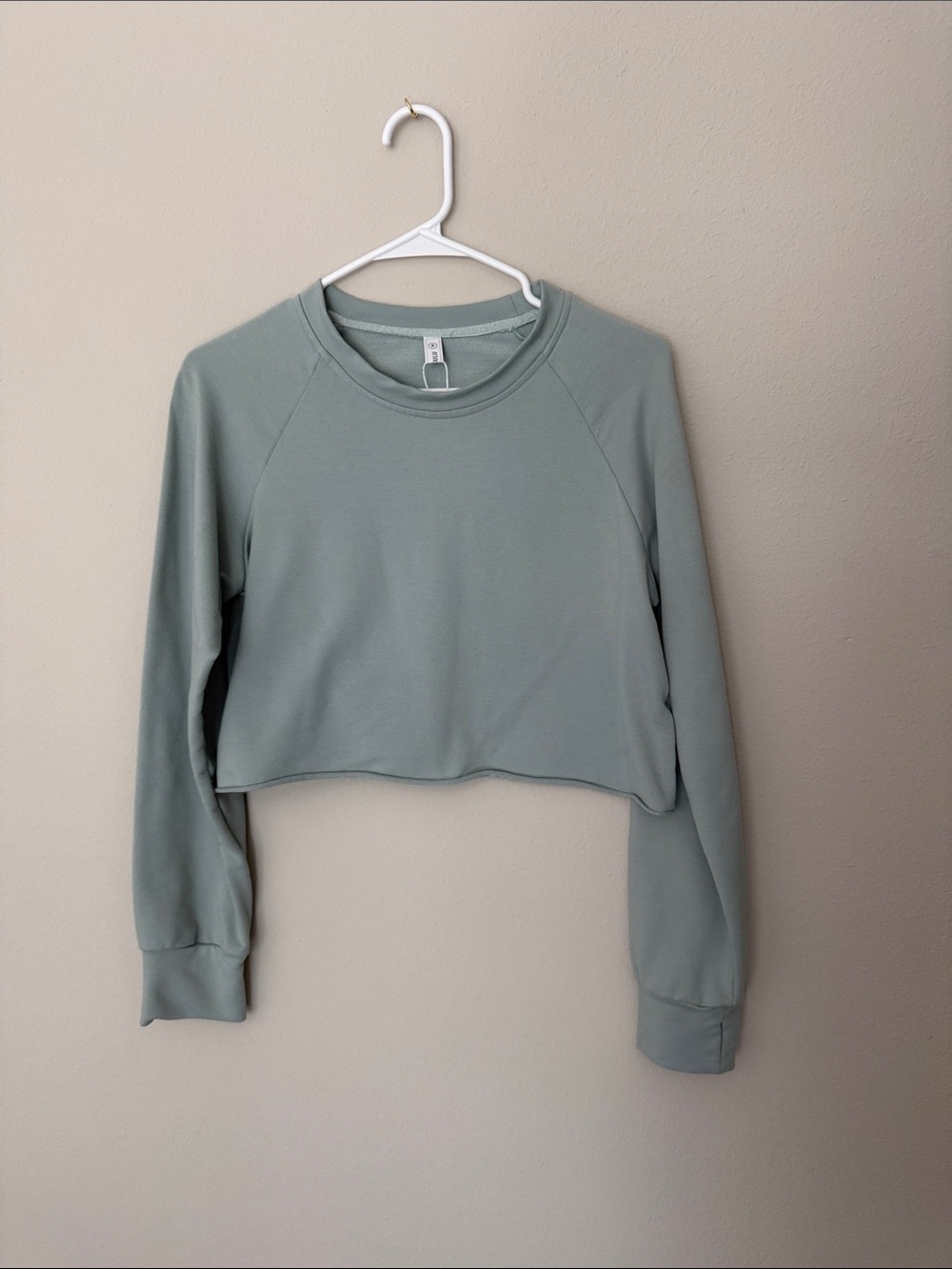 Laslulu Women's Loose Long Sleeve Active Crop Top